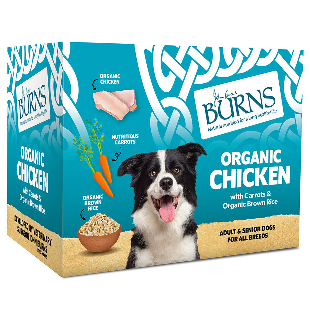 Burns Organic Chicken with Carrots & Organic Brown Rice Trays 6 x 395g