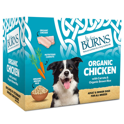 Burns Organic Chicken with Carrots & Organic Brown Rice Trays 6 x 395g