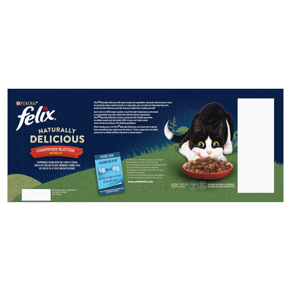 Felix Naturally Delicious Countryside Selection in Jelly Pouches 40 x 80g