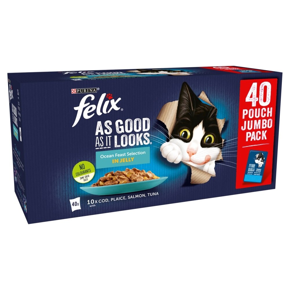 Felix Pouch As Good As It Looks Ocean Feast in Jelly 40 x 100g