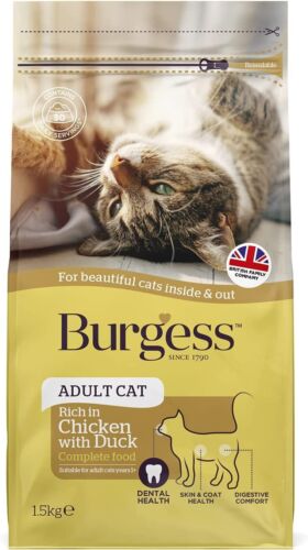 Burgess Chicken & Duck Adult Cat Food 1.5kg