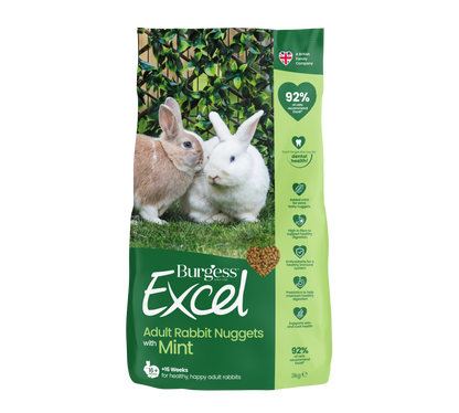 Burgess Excel Adult Rabbit Nuggets Mint 3kg